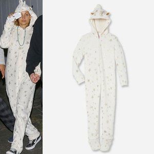 Justice Unicorn Onesie 1 Piece Hooded Fleece